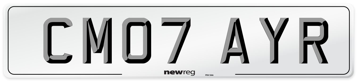 CM07 AYR Number Plate from New Reg